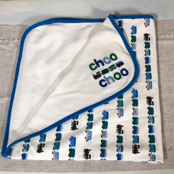 Vintage Gymboree CHOO CHOO Train Reversible Baby Blanket - Picture 1 of 11